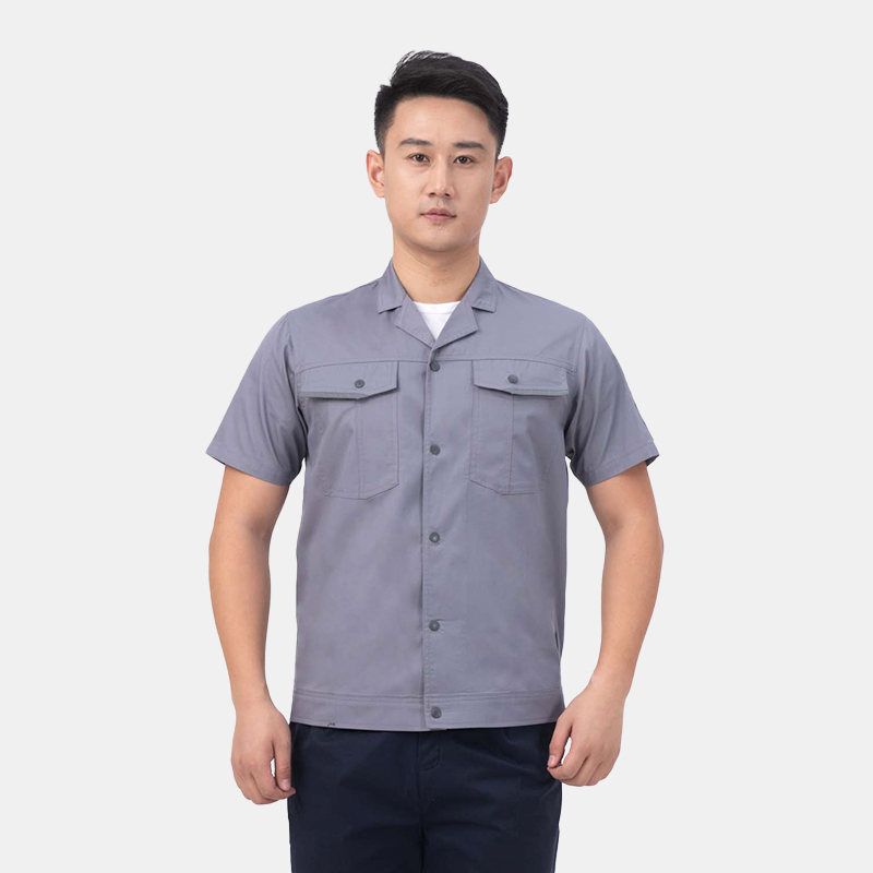 夏季工作服防静电6604弹力灰色