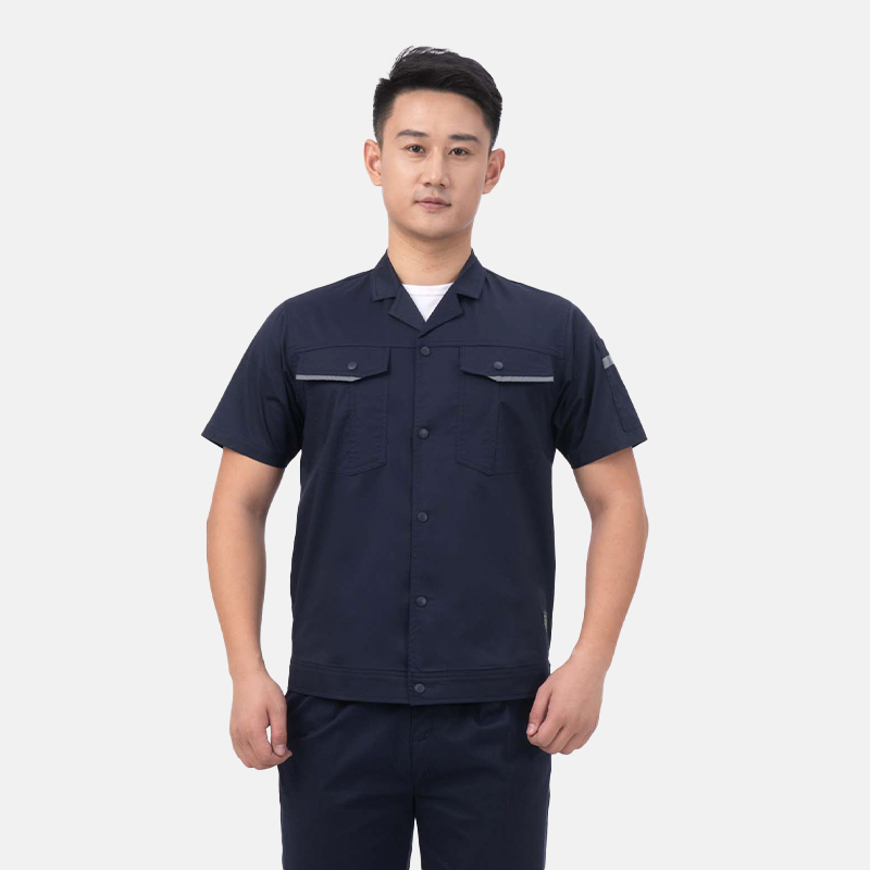 夏季工作服防静电6604弹力藏蓝-