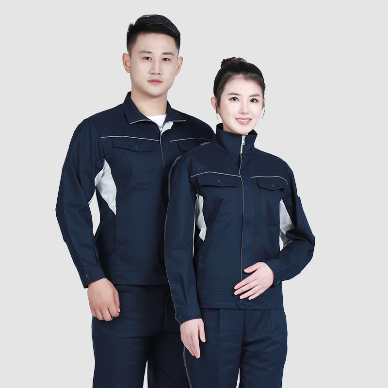 夏季长袖工作服1065-2防静电藏蓝