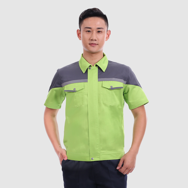 夏季工作服7701果绿