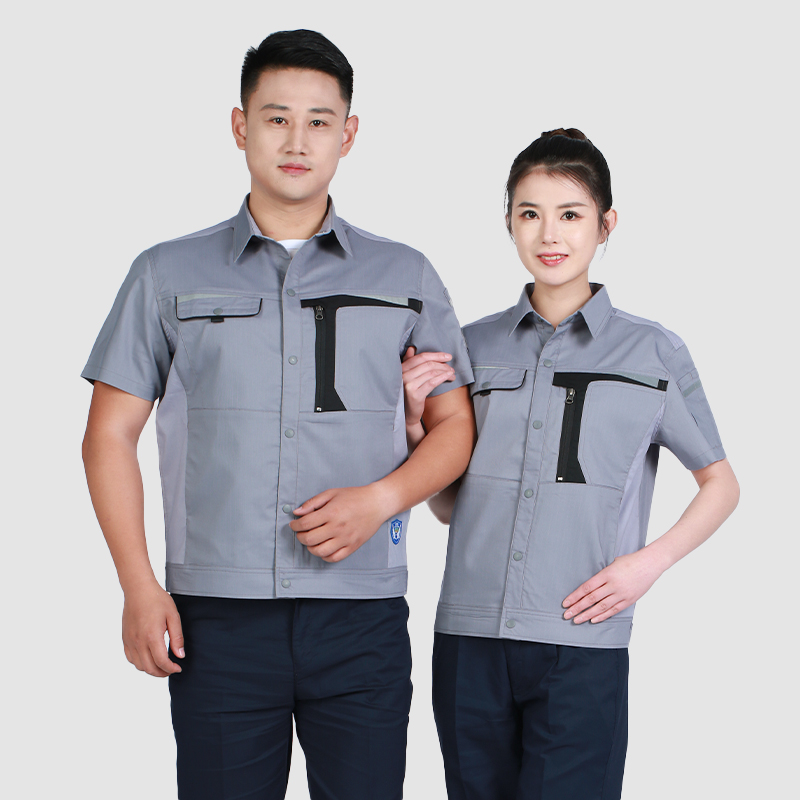 夏季工作服9803防静电浅灰