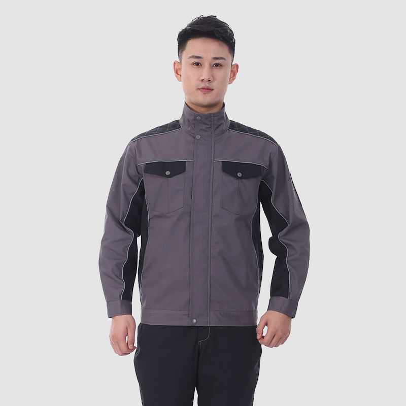 春秋工作服防撕裂9802灰黑