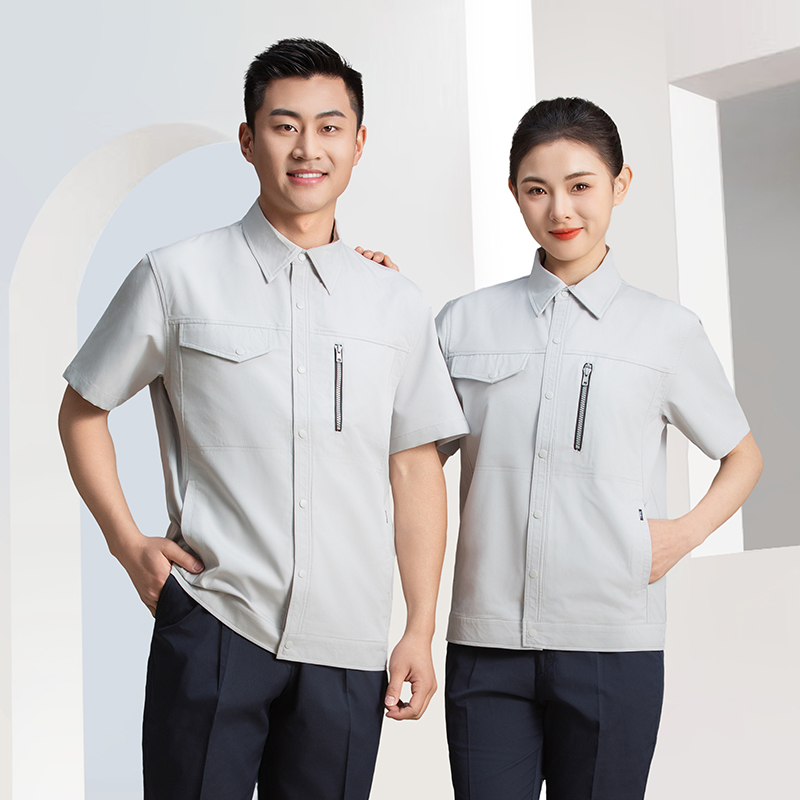 夏季工作服98005浅银灰