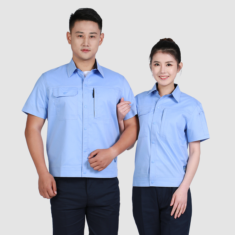 夏季工作服98002防静电浅蓝