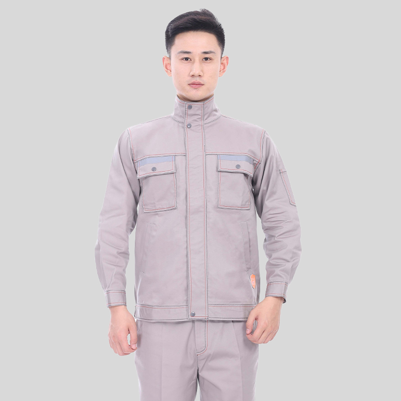 春秋工作服防阻燃9601浅灰