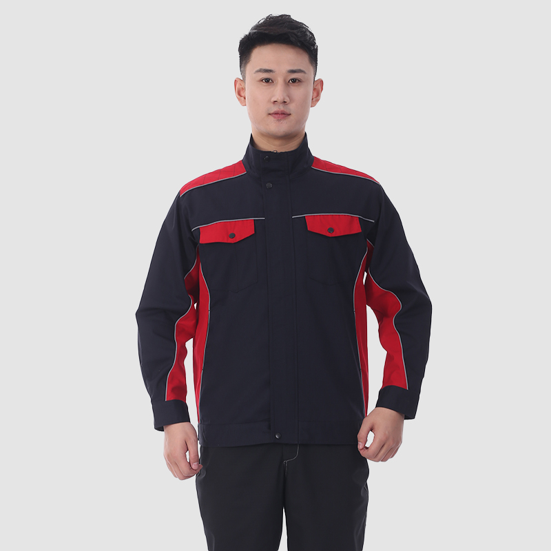 春秋工作服防撕裂9802黑红