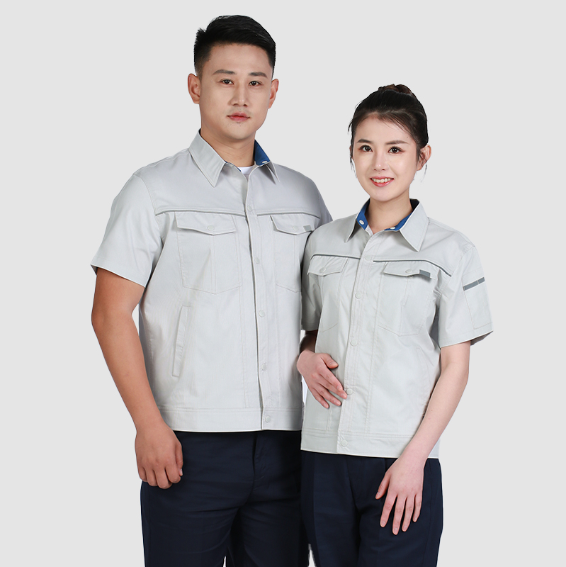夏季工作服98001防静电浅灰