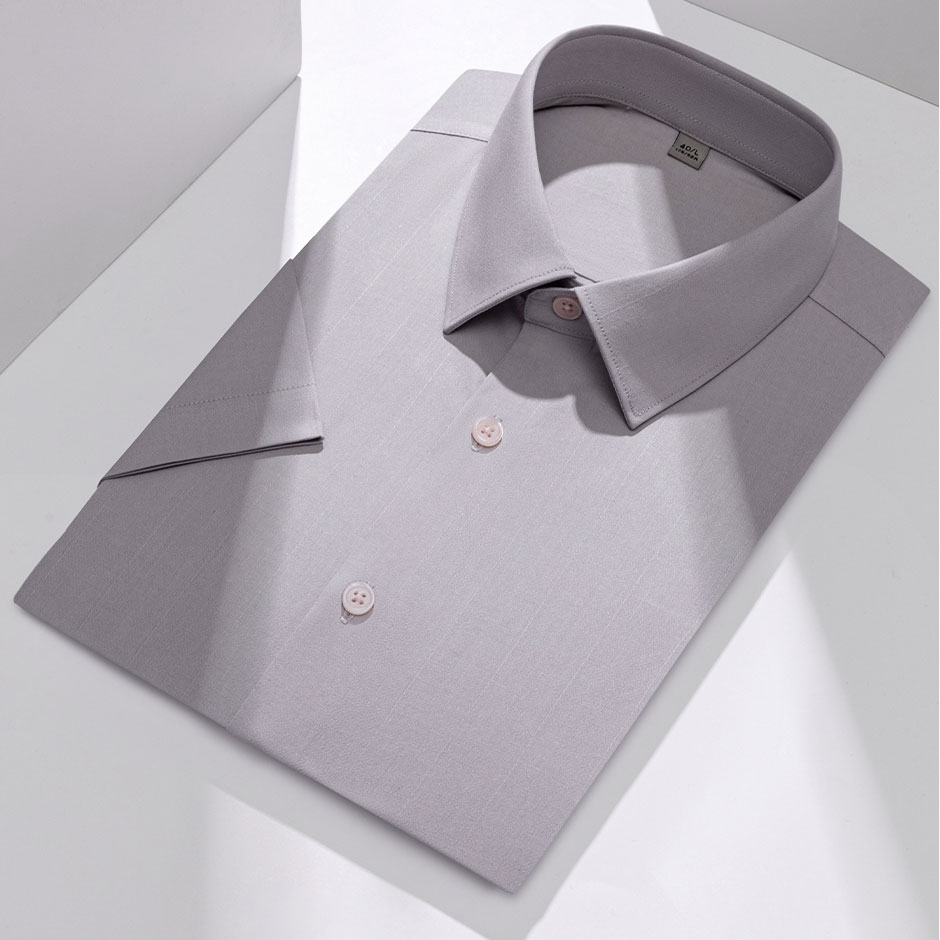 80支芦荟桑蚕丝免烫衬衫