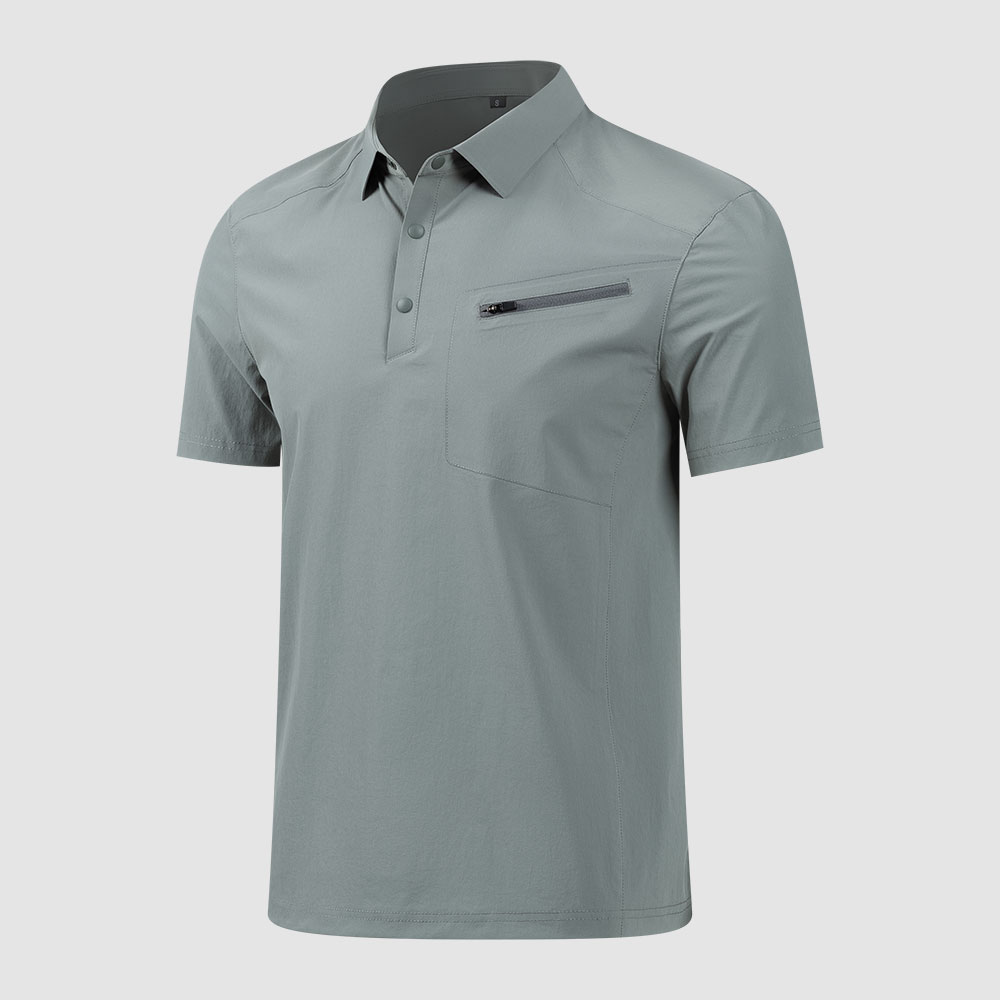 POLO衫定制SKY8089-灰咖绿