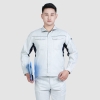 夏季长袖工作服1065-2防静电浅灰