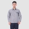 夏季长袖工作服防静电9904灰色