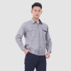 夏季长袖工作服防静电9904灰色